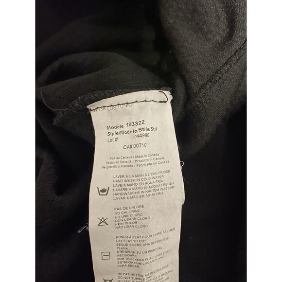 Joseph Ribkoff Womens Wrap Tunic Size 6 Black Stretch High Low Hem Style 183322 - Picture 5 of 9